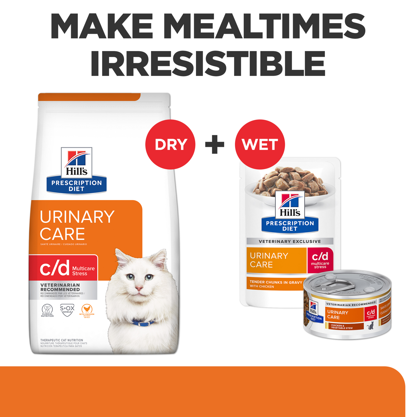 Hills Prescription Diet c/d Urinary Care Stress Chicken 85g Pouch