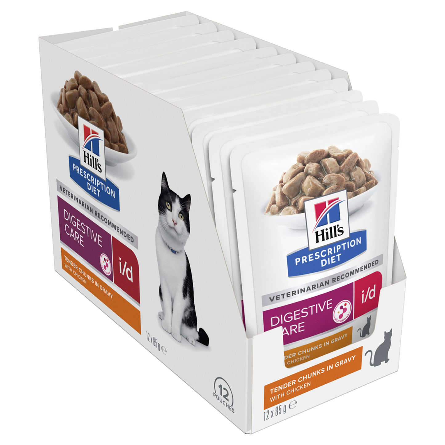 Box Hills Prescription Diet I/d Chicken 85g Pouches x 12