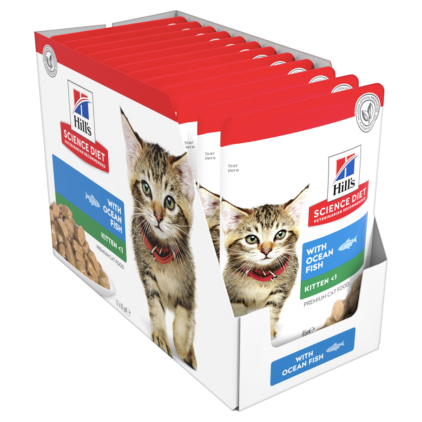 Box Hills Kitten Ocean Fish 85g Pouches x 12