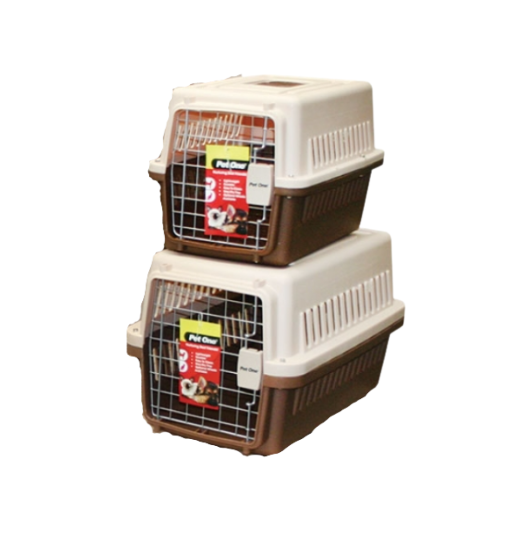 Carrier Pet One Lge 58x36x35 - Brown/cream