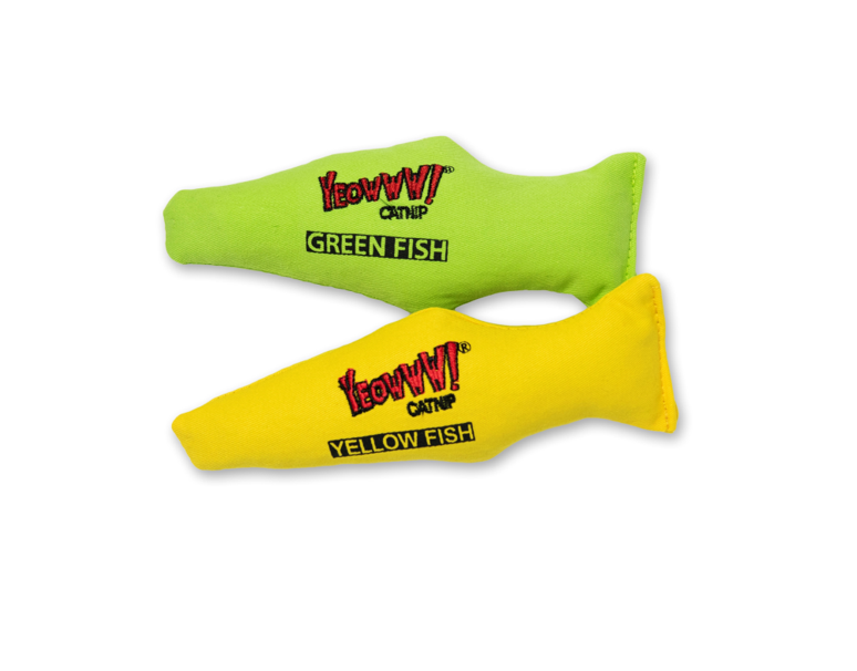 Yeowww! Pure American Catnip Green Fish