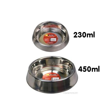 Bowl Stainless Steel Anti Ant Anti Tip 450ml
