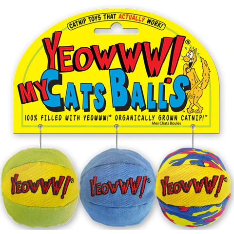 Yeowww Catnip Cat Balls Toy 3 Pack