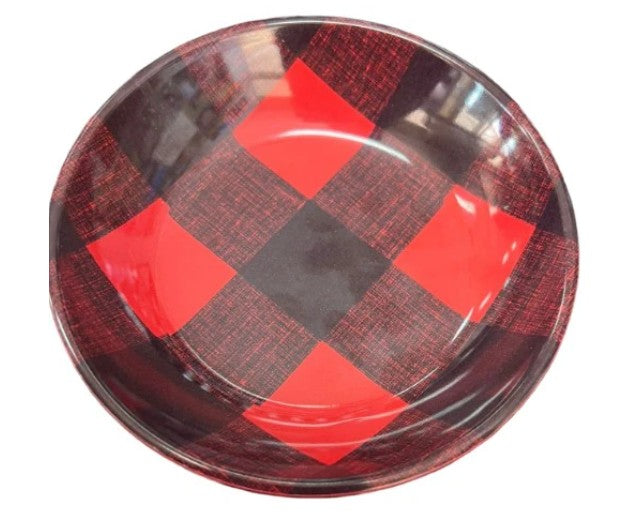 Bowl Cattitude Saucer Melamine - Tartan