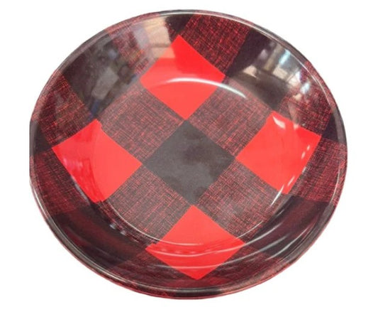 Bowl Cattitude Saucer Melamine - Tartan