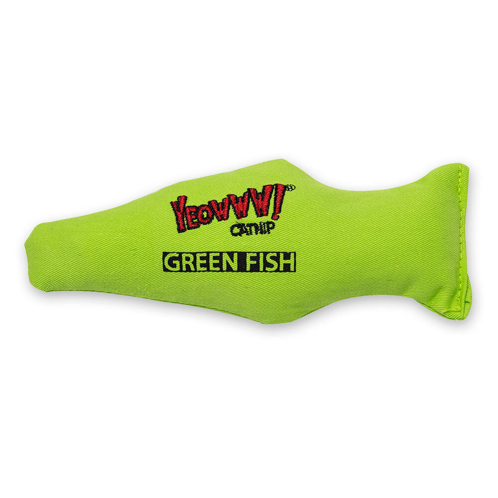 Yeowww! Pure American Catnip Green Fish
