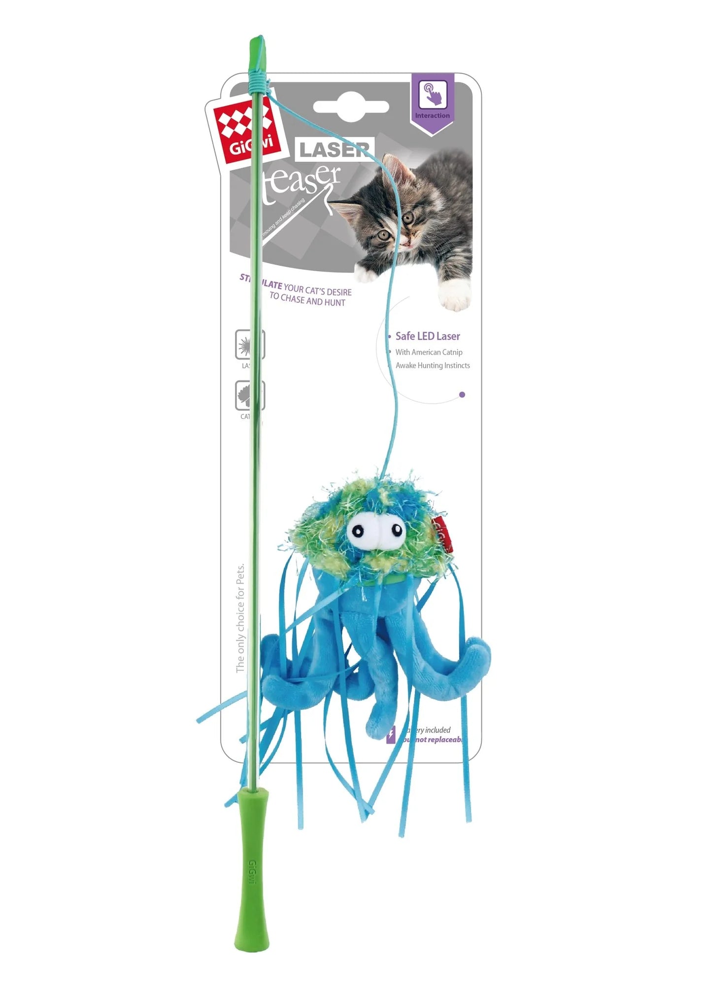 Gigwi Laser Teaser Jellyfish Wand Toy