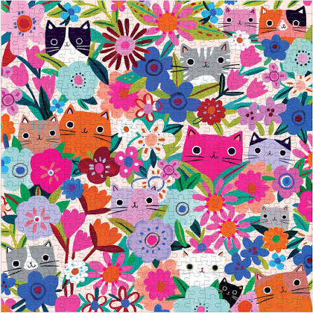 Blooming Cats Family Puzzle 500pc