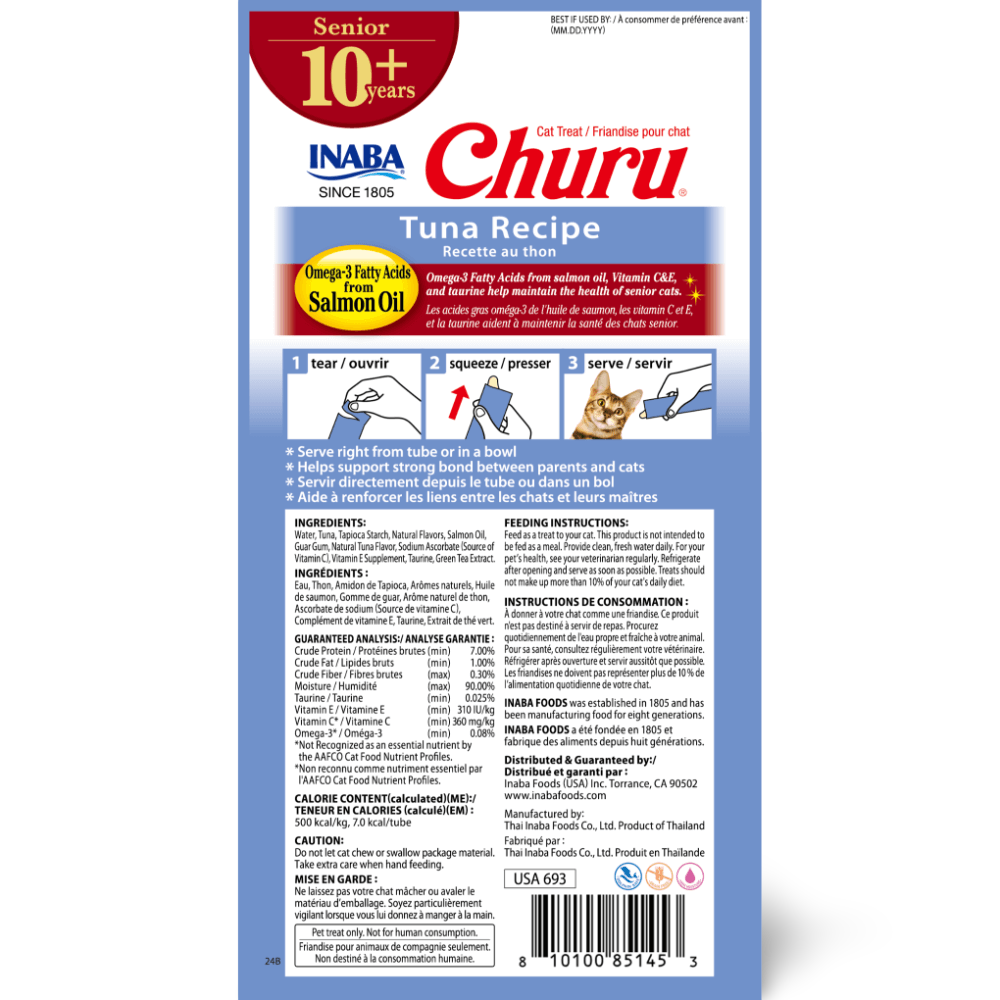 INABA Churu Puree Senior 10+ Tuna