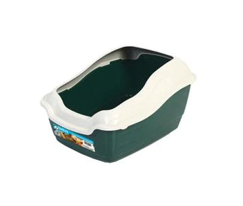 Furkidz Cat Pan Rim Set with High Back & Sides Dark Green