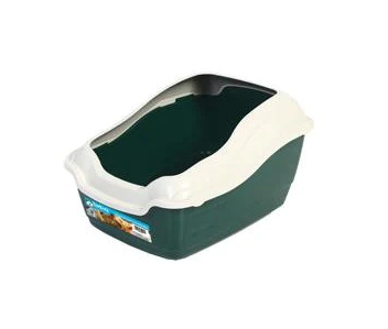 Furkidz Cat Pan Rim Set with High Back & Sides Dark Blue