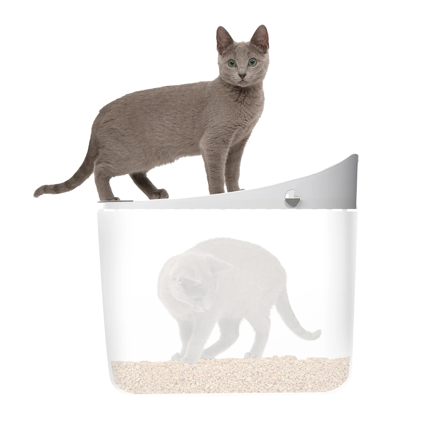 Pixi Top Entry Cat Toilet Grey