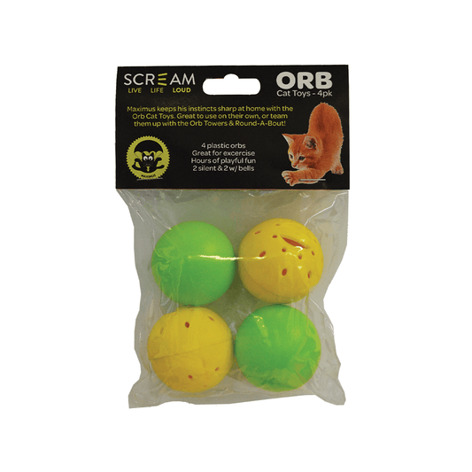 Scream Orb Cat Toy 4 Pack