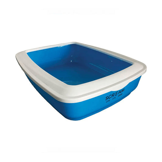 Litter Tray Scream Rectangle - Loud Blue