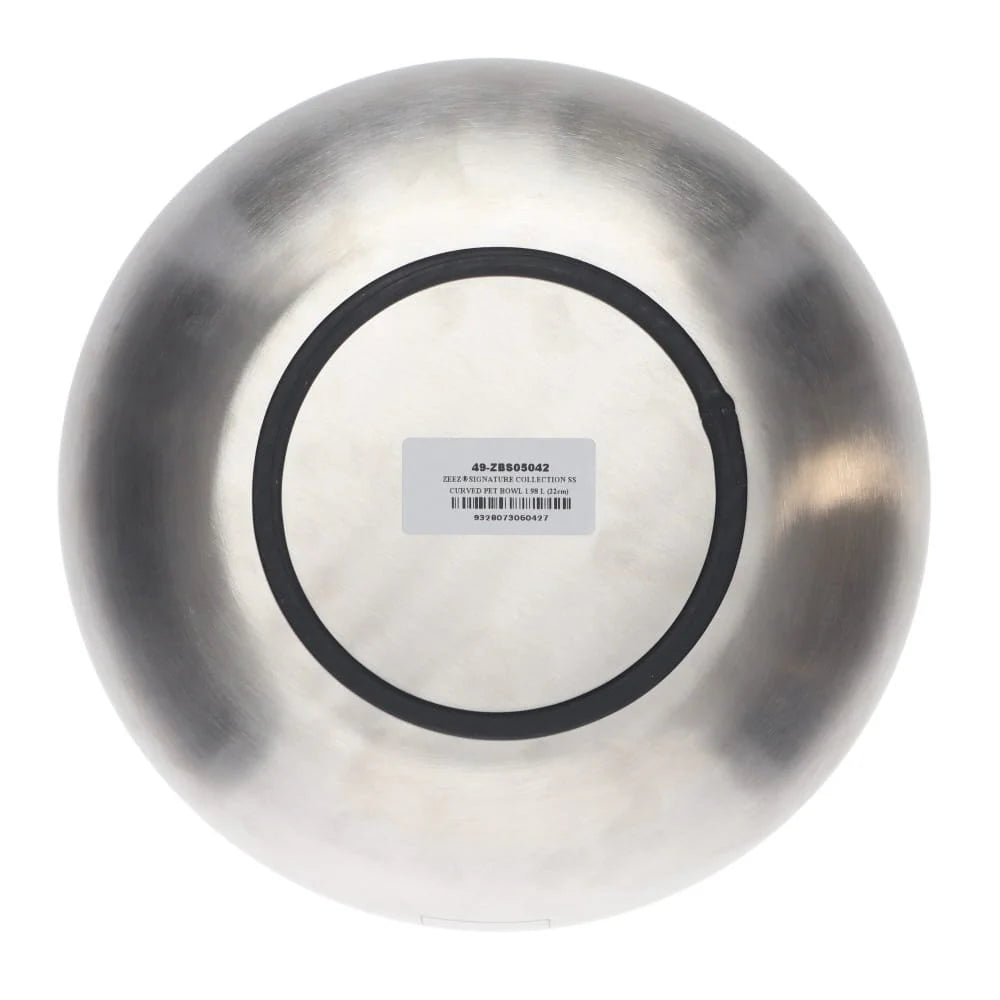 Zeez Signature Collection SS curved pet bowl 350ml