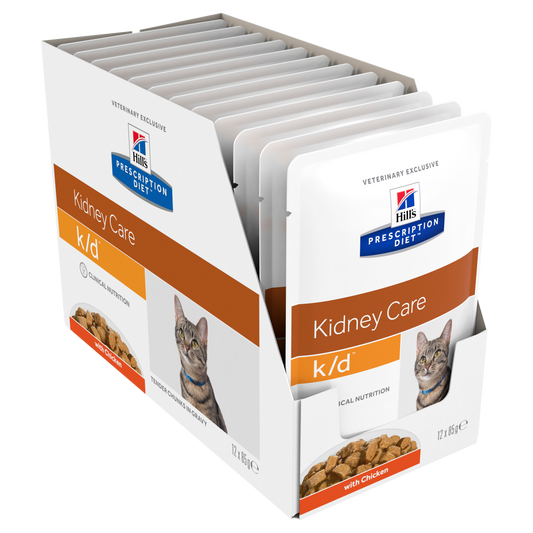 Hill's Prescription Diet Kidney Care K/D Pouch 12x85g - Cat Food