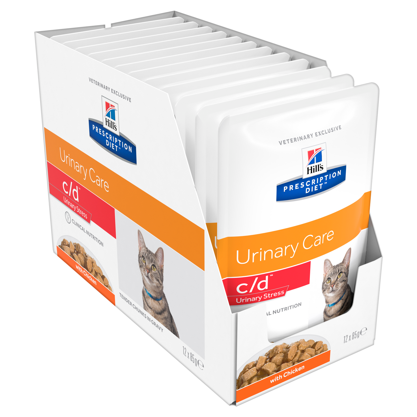 Hill's Prescription Diet Urinary Stress C/D 12x 85g Pouch Chicken - Cat Food