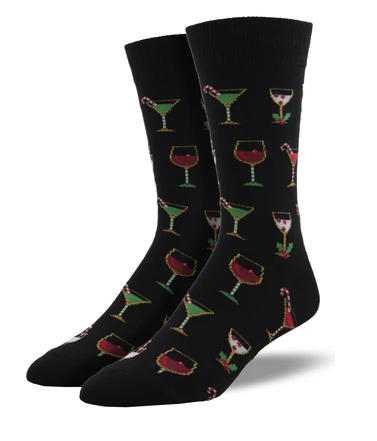 Mens Christmas Cocktail Socks