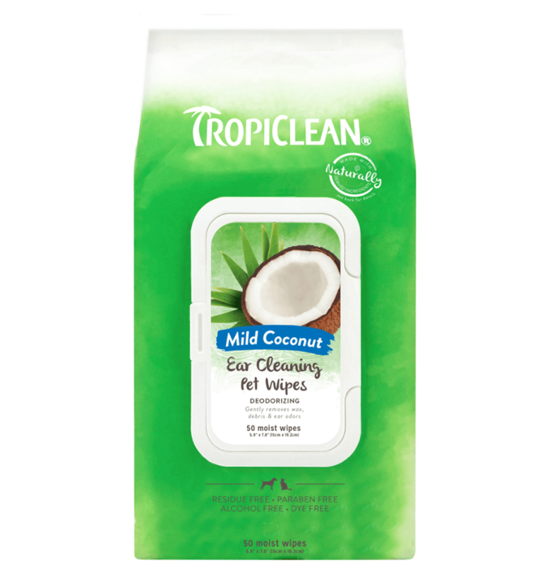 Tropiclean Ear Cleaning Wipes - Mild Coconut