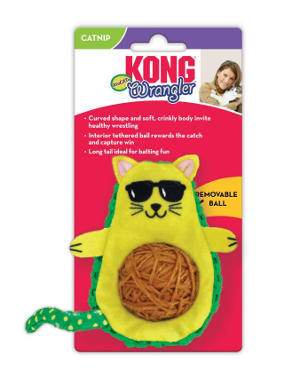 Kong Wrangler Avacato Crinkle Catnip Textured Toy